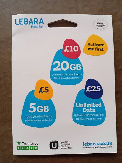 🇬🇧 UK Lebara SIM CARD